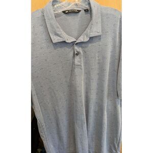 Travis Matthew Polo Shirt Adult Mens XXL‎ 2xl Athletic Blue Short Sleeve pattern